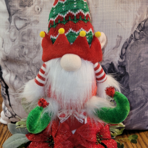 15" x 10" Elf Gnome Sitting on Chimney Stoop