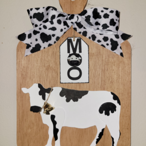 12" x 8" Moo Cow Cutting Board Wall Decor