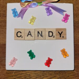 5″ x 5″ “CANDY” Scrabble Letter Decor
