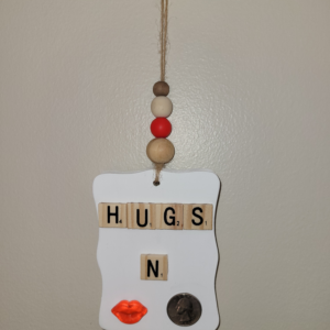5" x 3-1/2" Hugs - N - Kisses 25 Cents Decor