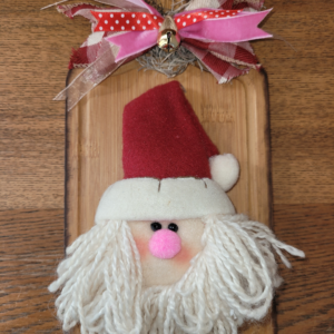 10" x 5" Santa Cutting Board Decor