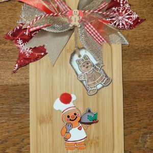 10″ x 5″ Chef Gingerbread Man Cutting Board Decor
