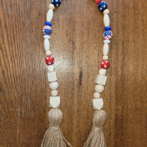 25" Americana Wooden Bead Garland