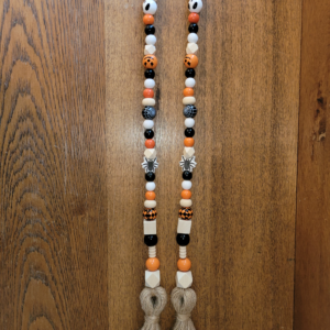 37" Spooky Wooden Bead Garland