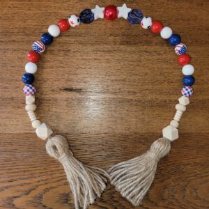 26" Americana Wooden Bead Garland
