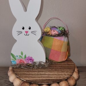 6" x 7-1/2" Bright Easter Bunny Beaded Riser
