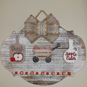 12" x 16" Fresh Apple Cider Scalloped Wall Decor