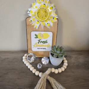 11" x 5" 100% Natural Fresh Lemonade Summer Cutting Board Decor