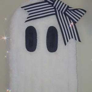 10" x 6-1/2" Ghost Hanging Decor With Bow