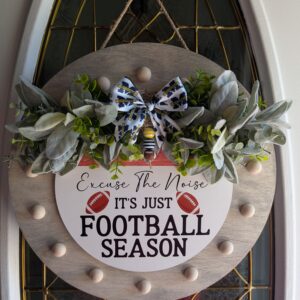 18" It's Football Season Door Round