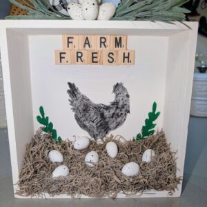 7" x 7" Farm Fresh Eggs Shelf Sitter