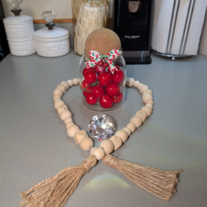 5-1/2" x 3-1/2" Summer Cherry Jar Decor