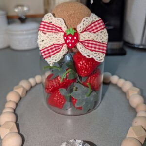 5-1/2" x 3-1/2" Summer Strawberry Jar Decor