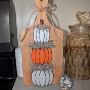 11" x 5" Stacked Pumpkin Cutting Board Decor