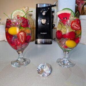 8" Summer Fruit Drink Decor - Pair