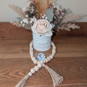 11-1/2" Neutral Flower COTTON Vase