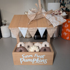 9" x 7-1/2" Autumn Farm Fresh Pumpkins Booth Decor